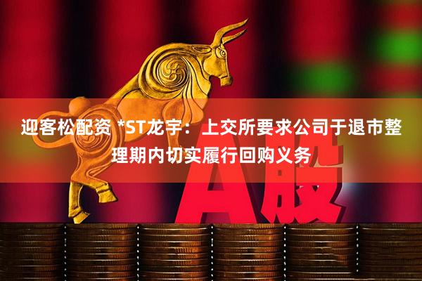 迎客松配资 *ST龙宇：上交所要求公司于退市整理期内切实履行回购义务