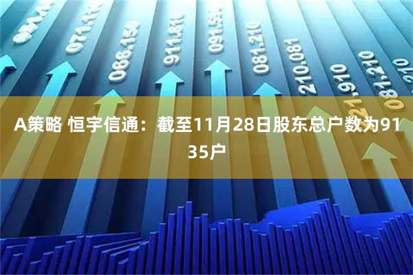 A策略 恒宇信通：截至11月28日股东总户数为9135户
